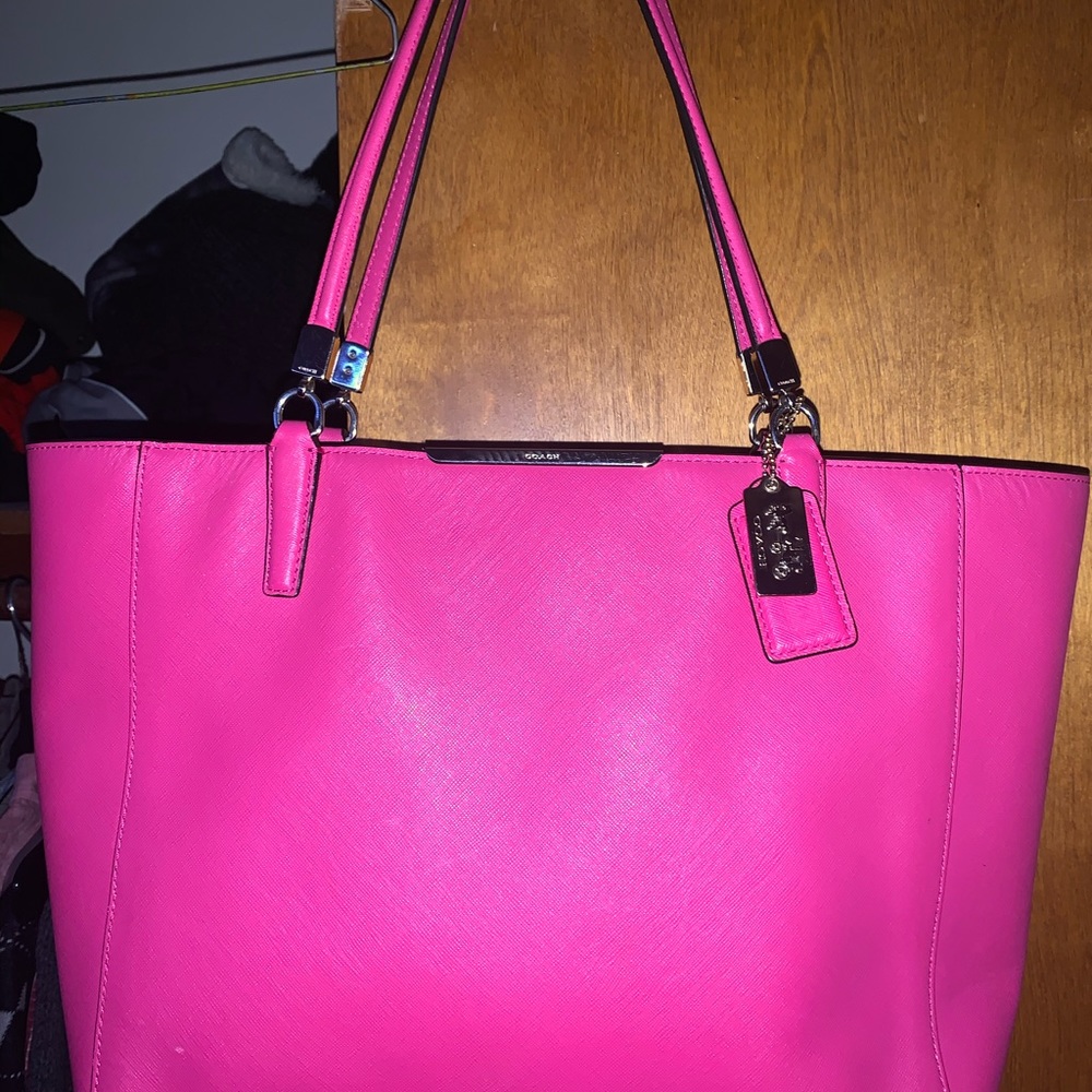 Large pink Coach bag